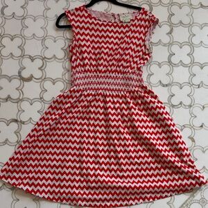 Kate Spade Red and White chevron Dress
